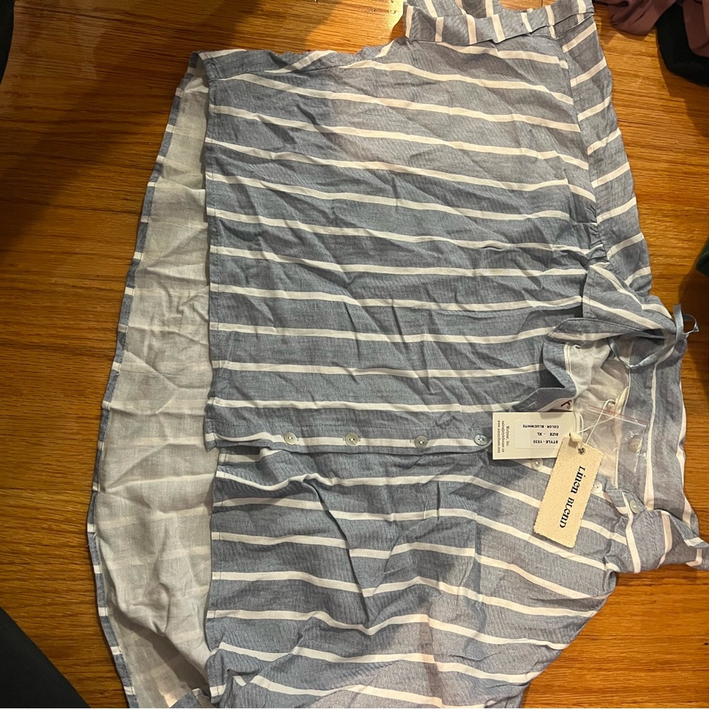 T.J.Maxx Blue and White Striped Top